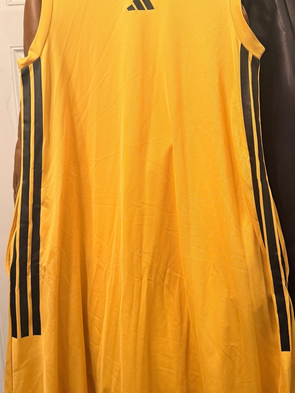adidas Yellow Athletic Top with Teal Trim